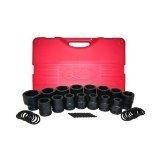 K Tool International KTI39100 15-piece 3/4" Drive Short Metric Impact Socket Set