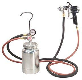 Astro Pneumatic AST2PG7S 2 Quart Pressure Pot with Gun and Hose - Black Handle - 1.2mm Nozzle