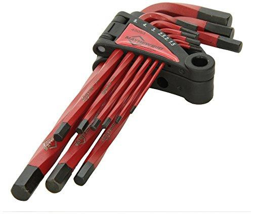 Mayhew MAY45053 Select 45053 Metric Twisted Hex Key Set, 9-Piece