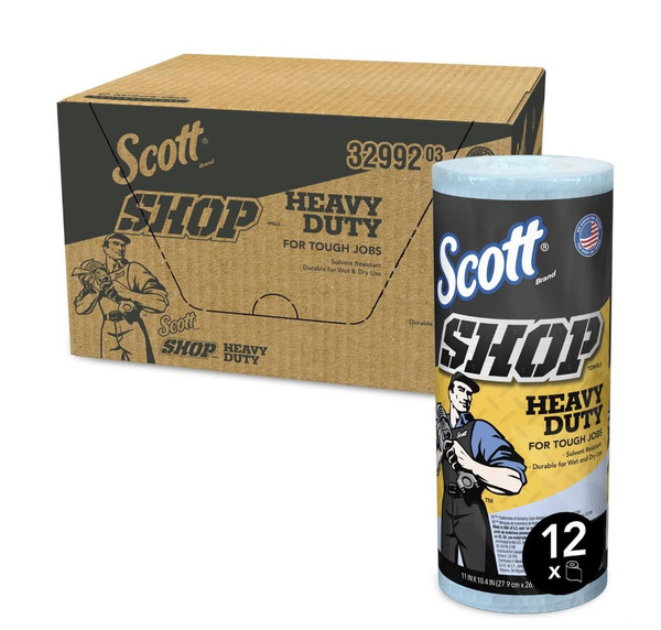 Kimberly Clark KIM32992 Pro Shop Towels Heavy Duty (32992), Pro Shop Towels for Solvents & Heavy-Duty Jobs, 60 towels/ Roll