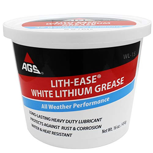 AGS WL15 Lith-Ease White Lithium Grease, Tub, 16 oz