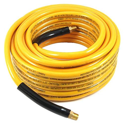 COILHOSE PNEUMATICS/ACME AUTOMOTIVE AMPFE60254TY Coilhose Pneumatics 0.375 in. x 25 ft. 200PSI Polyurethane Air or Water Hose Assembly44 Transparent Yellow