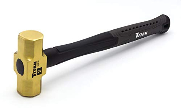 Titan TL63216 Shop Iron Non-Sparking Brass Hammer, 2lb.