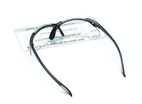 Uvex UVXA950 Sperian A900 Series Reading Magnifier 1.5 Diopter Safety Glasses With Black Frame And Clear Polycarbonate Anti-Scratch Hard Coat Lens