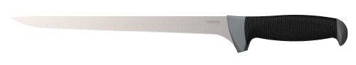 Kershaw KER1249X 9.5-Inch Narrow Fillet Knife (1249X), Fixed High-Performance 420J2 Stainless Steel, Glass-Filled Nylon Handle with Rubber Overmold and K-Texture Grip, Plastic Blade Protector Included, 3.3 oz.