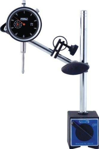 Fowler FOW72-520-199 Full Warranty 52-520-199-0 Magnetic Base and Black Face Indicator With Fine Adjust, 0-1" Measuring Range, 0.001" Graduation Interval
