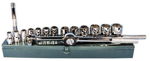 K Tool International KTI23000 23000 16 Piece 1/2-Inch Drive Fractional Shallow Socket Set