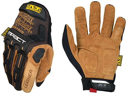 MECHNX MECLMP-75-011 MECHNX - Leather M-Pact Gloves (X-Large, Black/Brown)