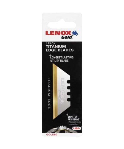 Vise Grip LEX20350 LENOX Gold -GOLD5C Titanium Edge Utility Knife Blade - 5 Pack