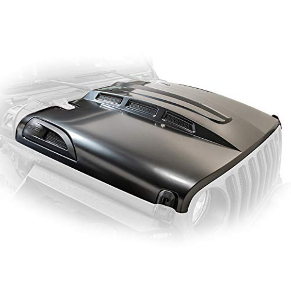DV8 HDMBJL01 Offroad | Vented Heat Dispersion Replacement Hood for 18-21 Wrangler JL and 20-21 Gladiator JT DV8 HDMBJL01 Offroad | Vented Heat Dispersion Replacement Hood for 18-21 Wrangler JL and 20-21 Gladiator JT