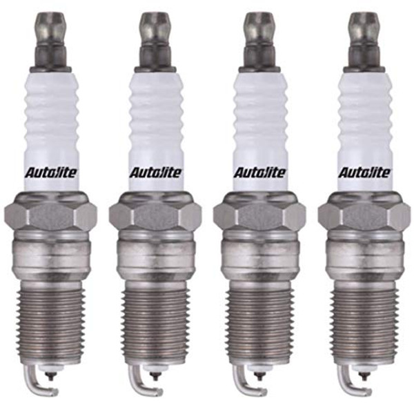 AUTOLITE APP606 Double Platinum Core Spark Plugs Resistor Tapered 14mm x 1.25 Thread (Quantity 4)