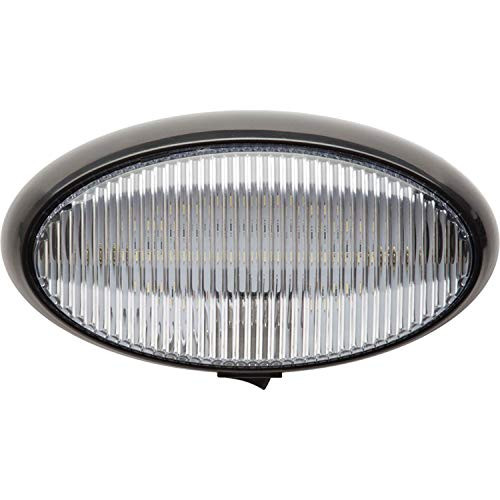 Optronics RVPLL11CFS LED Oval Porch Light - Black Housing