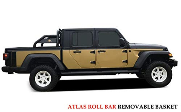 BLACK HORSE ATRB9BK Off Road Black Atlas Roll Bar Truck Bed Bar Compatible with 2020-2021 Jeep Gladiator (All submodels) BLACK HORSE ATRB9BK Off Road Black Atlas Roll Bar Truck Bed Bar Compatible with 2020-2021 Jeep Gladiator (All submodels)