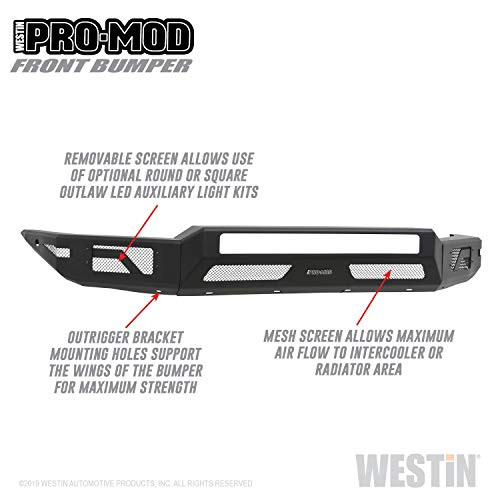 WESTIN 5841045 Textured Black Pro-Mod Front Bumper Tacoma 2016-2020