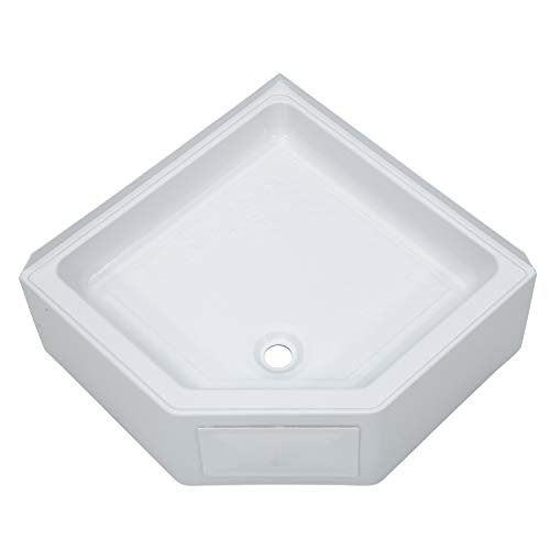 LIPPERT COMP 325246 Better Bath White 27" x 27" Corner Shower Pan with Center Drain