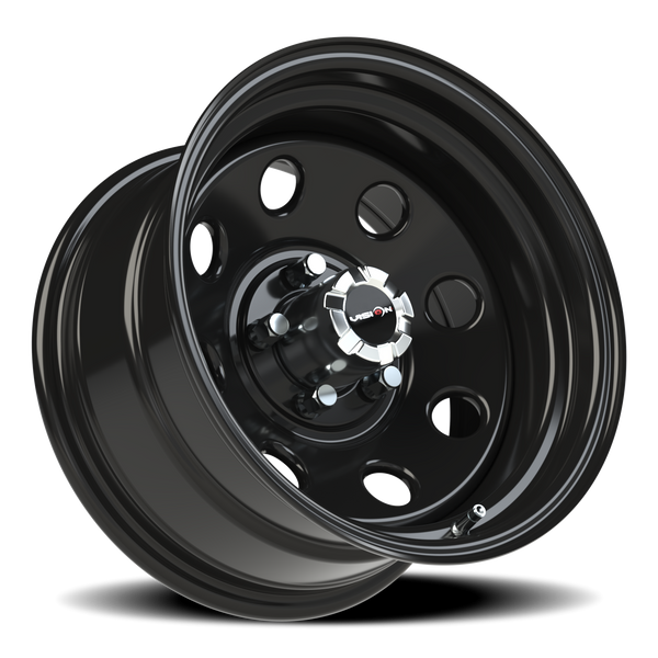 Vision Wheel 5-114.3/4.5 Black Soft8 Steel Wheel