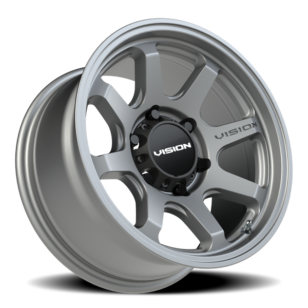 Vision Wheel 6x5.5" Satin Gunmetal Flow Wheel