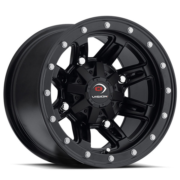 Vision Wheel 4-110 MB Matte Black Automotive Rim 4x110mm Bolt Pattern