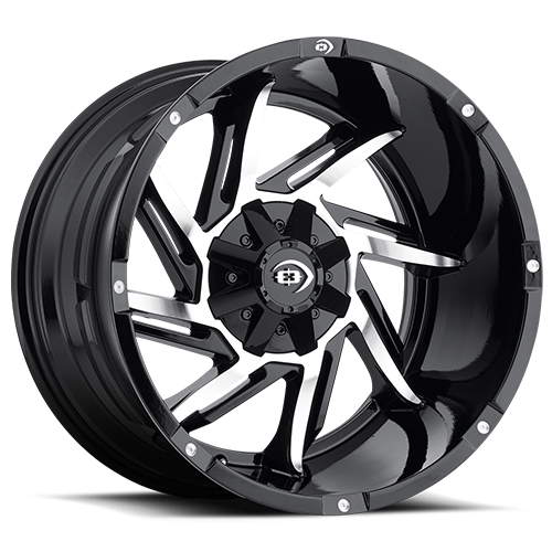 Vision Wheel 6-135 GBMF VOR Prowler Gloss Black Machined Wheel