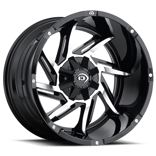 Vision Wheel 6-135 GBMF VOR PROWLER Gloss Black Machined Wheel