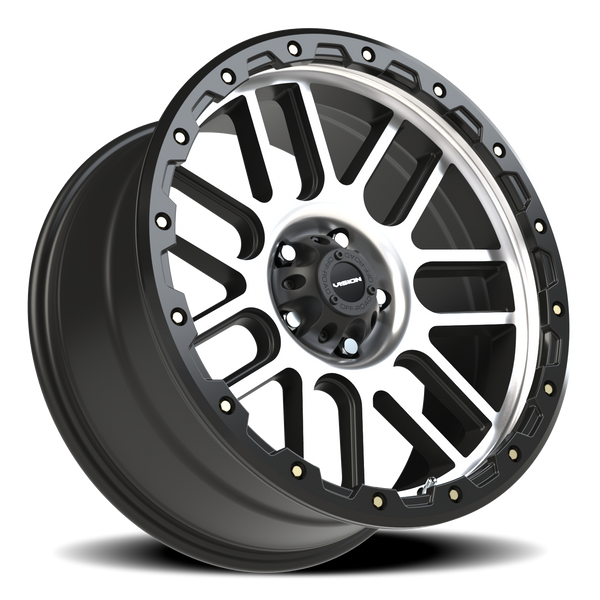 Vision Wheel 5x5" Matte Black Machined NEMESIS Wheel with YZ Zinc