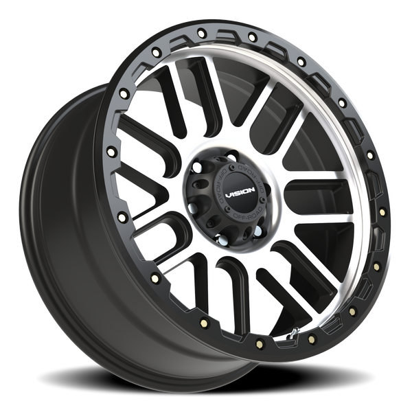 Vision Wheel 6x5.5 6-Lug Matte Black Machined Finish Nemesis Wheel Rim