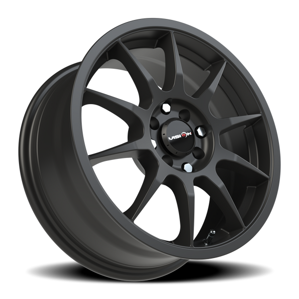 Vision Wheel 8x6.5 Bolt Pattern Matte Black Automotive Rim