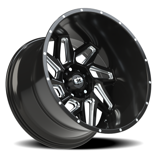 Vision Wheel 5-139.7 GBMS Spyder 5x139.7mm Gloss Black Machined Rim