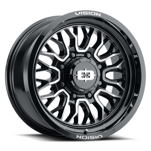 8x180mm Gloss Black Machined Vision Riot Automotive Wheel