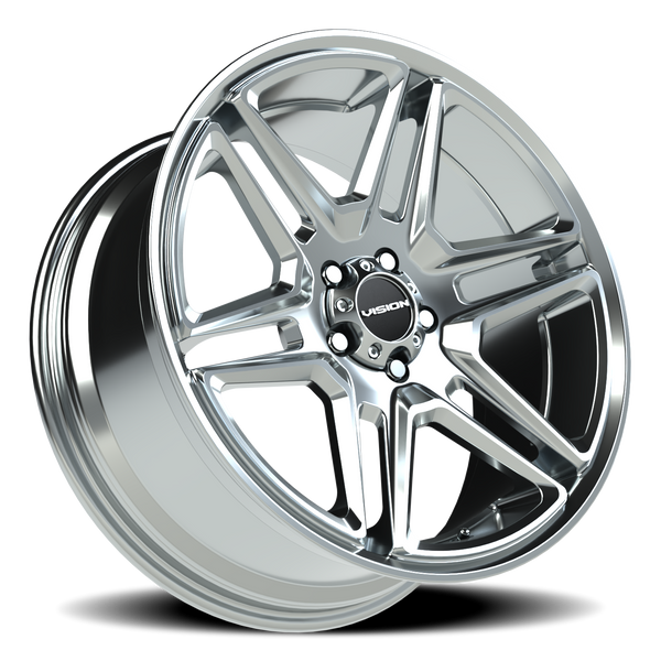 Vision Wheel 5-115 CHR Chrome Wedge Wheel