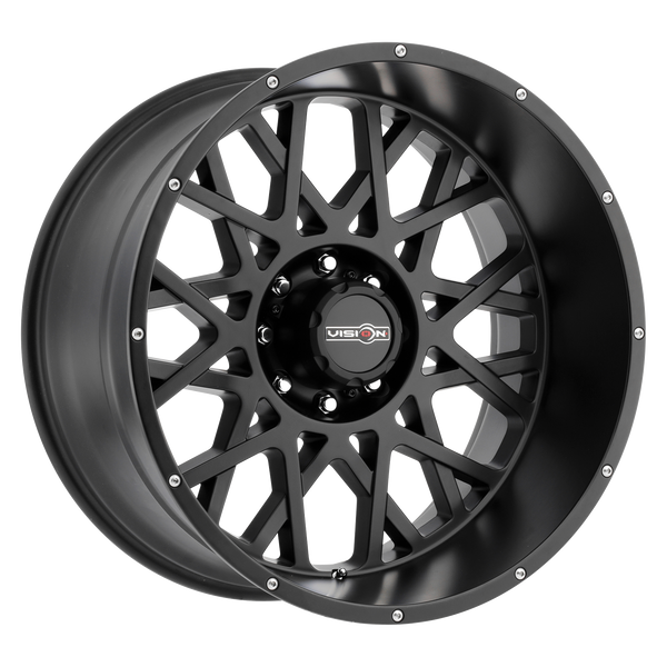 8x180mm Satin Black Vision Rocker Wheel