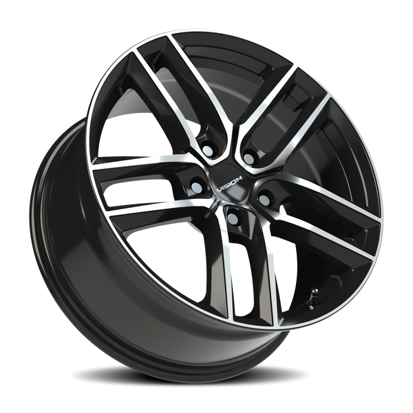 Vision Wheel 5x120mm Gloss Black Machined Clutch Wheel