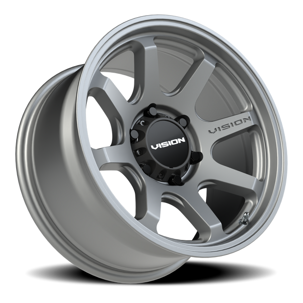 Vision Wheel 6-Lug 5.5-Inch Satin Gunmetal Flow Wheel