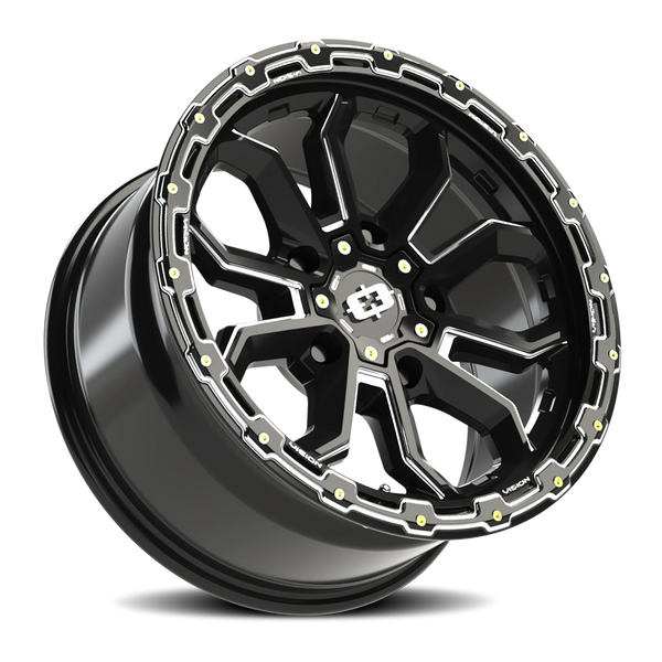 Vision Korupt 5x5.5" Gloss Black Machined Wheel