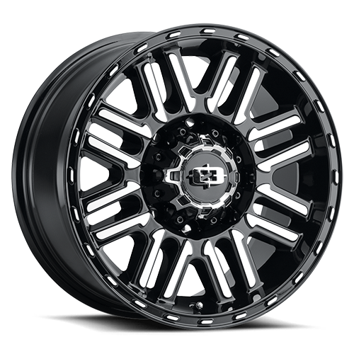 Vision Wheel 8x6.5 Gloss Black Machined NEXUS Automotive Wheel Rim