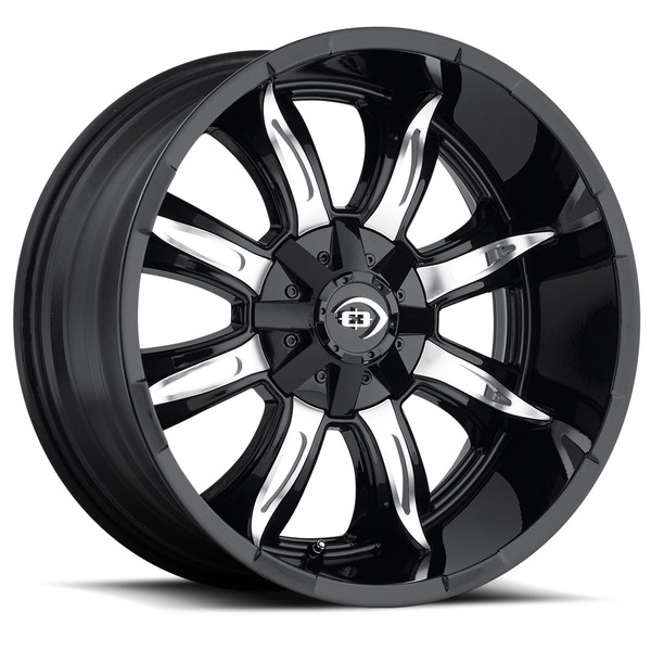 Vision Wheel 6-135 GBMF VOR MANIC Gloss Black Machined Wheel