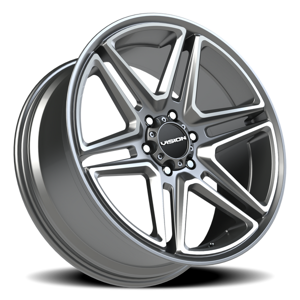 Vision Wheel 6-135 Wedge Satin Black Automotive Wheel
