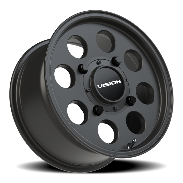 Vision Wheel 4-136 SB Midway Automotive Wheel – Satin Black Finish