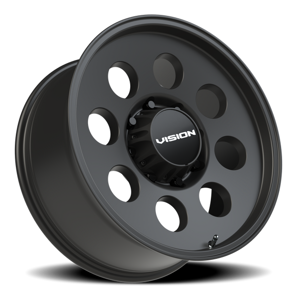 Vision Wheel 8-180 SB Midway 8-Lug Satin Black Automotive Wheel