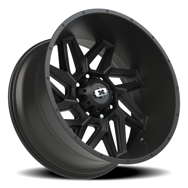 Vision Spyder 8-Lug 165.1mm Bolt Pattern Satin Black Wheel