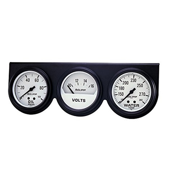 AUTO METER 2328 A.GAGE WHT.FACE OIL/VLT/W