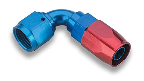 EARLS 809110 Earl's Swivel-Seal Blue And Red Anodized Aluminum 90-Degree -10AN Female to -10AN Hose End
