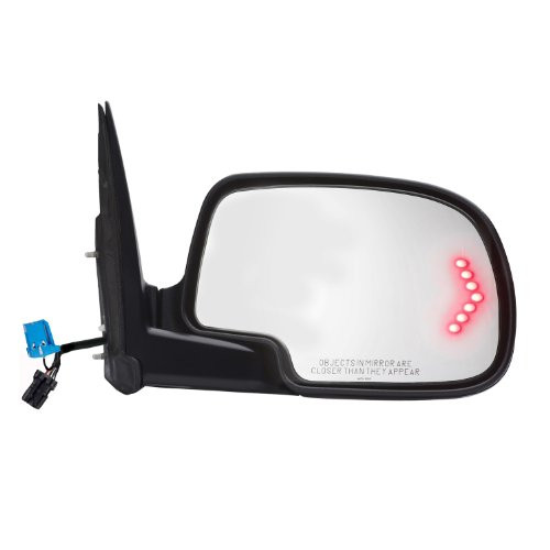 K-SOURCE 62133G Fit System Passenger Side Mirror for Escalade, Yukon, Silverado, Sierra, Suburban, Tahoe, Denali/XL, Silverado/Sierra Classic, blk/PTM Cover, Arrow Signal, Heated Power