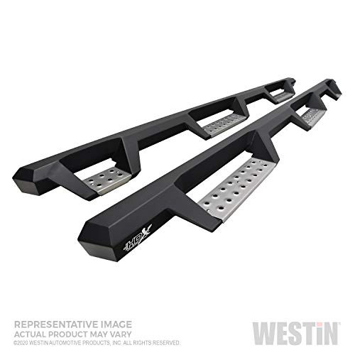 WESTIN 565347752 HDX Stainless Drop Wheel To Wheel Nerf Step Bars Steel Textured Black HDX Stainless Drop Wheel To Wheel Nerf Step Bars