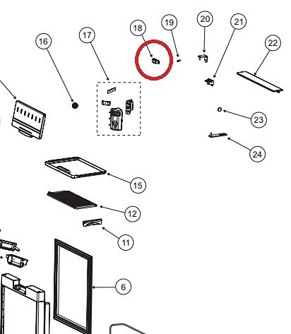 NORCOLD 635833 STRIKE  DOOR  BLACK