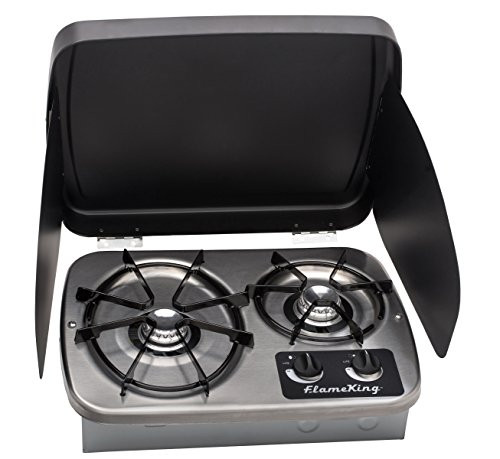 FLAME KING YSNHT600 GAS DROP-IN 2 BURNER RV COOKTOP STO