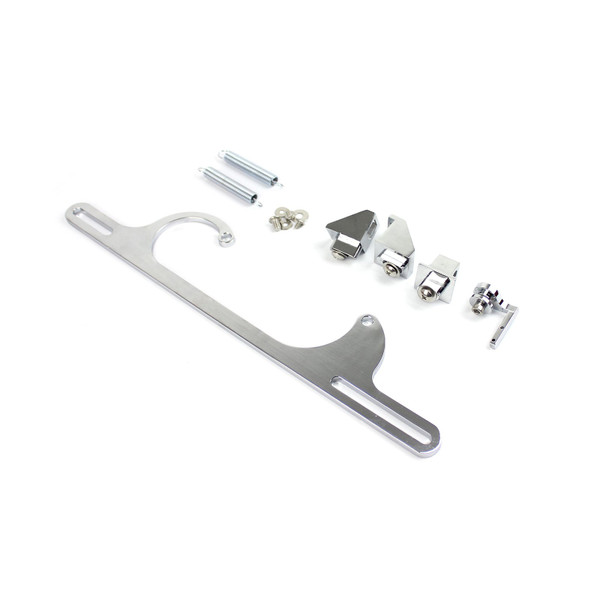 Speedmaster PCE124.1014.03 Carburetor Throttle Cable Bracket Kit w/ Return Springs - Billet Chrome
