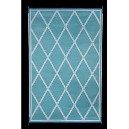 FAULKNER 68903 MAT DIAMOND 8X20 TURQUOISE/WHITE