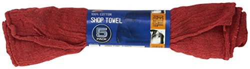 CARRAND 40046 5 PK SHOP TOWEL 13X14RE