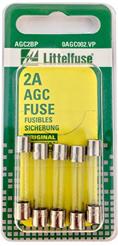LITTELFUSE AGC2BP AGC GLS FUSE 5CDS/PK  2A